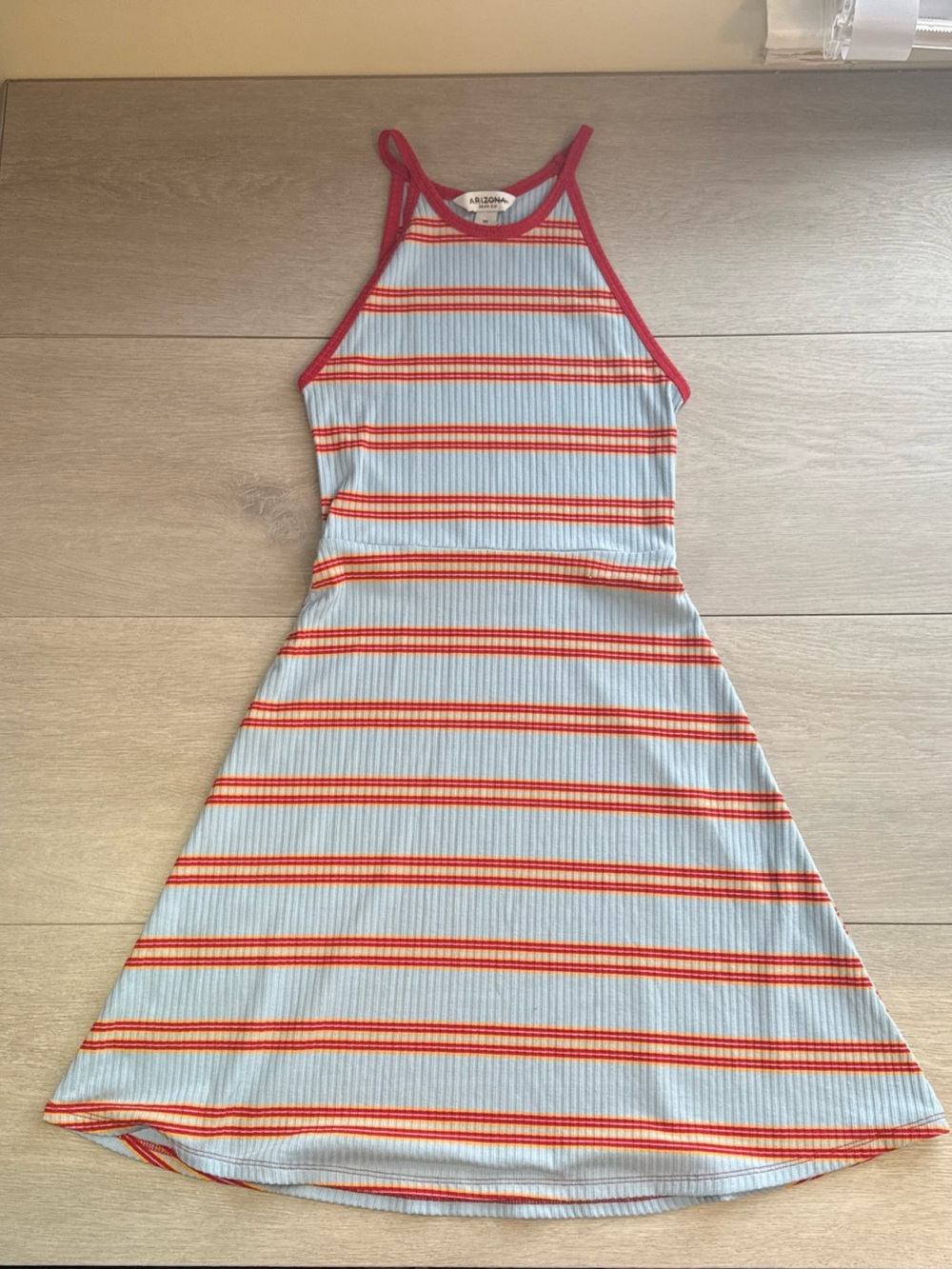 Arizona Jean Company women’s  Light Blue Dress with Red Stripes